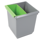 Inzetbak voor vierkante tapse papierbak groen