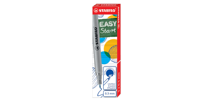 Rollerpenvulling STABILO Easyoriginal fijn blauw doosje à 3 stuks