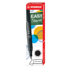 Rollerpenvulling STABILO Easyoriginal  medium zwart doosje à 3 stuks