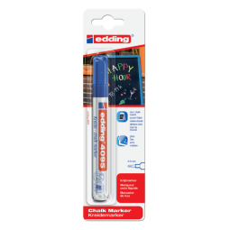 Krijtstift edding 4095 rond 2-3mm blauw blister à 1 stuk