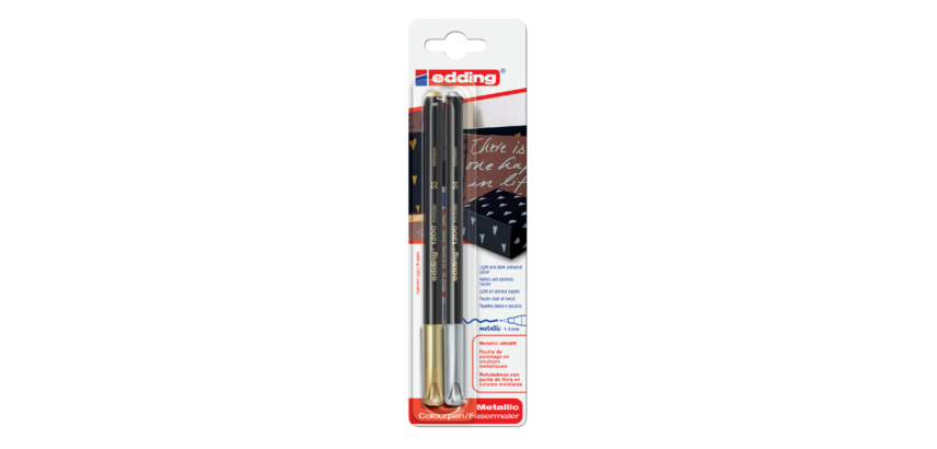Fineliner edding 1200 053-054 Fein gold/silber Blister 2 Stück