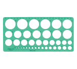 Gabarit de Cercles Linex 39 1-35mm Plots anti-tache vert
