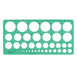 Gabarit de Cercles Linex 39 1-35mm Plots anti-tache vert