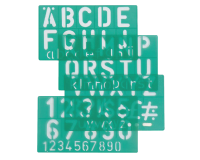Lettersjabloon Linex hoofletters/letters/cijfers 50mm
