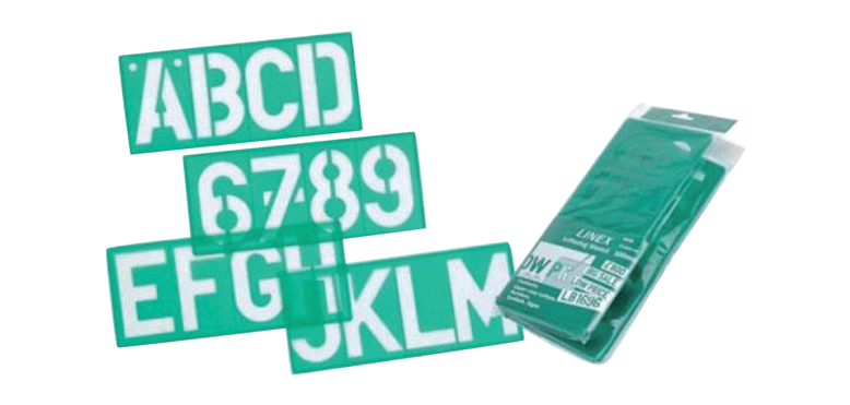 Lettersjabloon Linex hoofletters/letters/cijfers 100mm