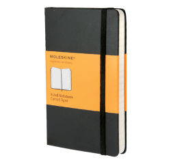Carnet de poche Moleskine 90x140mm ligné couverture rigide noir