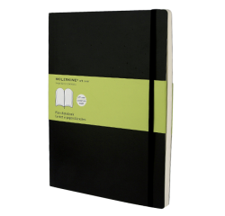 Carnet de notes Moleskine XL 190x250mm uni couverture souple noir