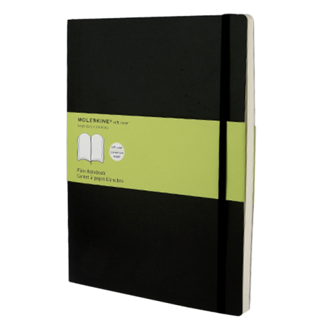 Carnet de notes Moleskine XL 190x250mm uni couverture souple noir