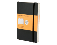 Notitieboek Moleskine pocket 90x140mm lijn soft cover zwart