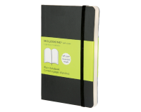 Notitieboek Moleskine pocket 90x140mm blanco soft cover zwart