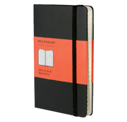 Carnet d’adresses Moleskine Pocket 90x140mm couverture rigide noir
