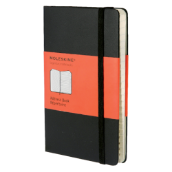 Carnet d’adresses Moleskine Pocket 90x140mm couverture rigide noir