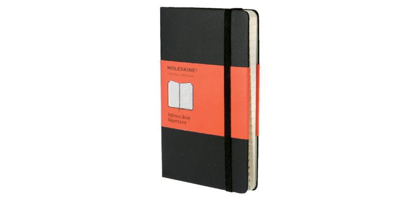 Moleskine Pocket Address Book 90x140mm hard cover black