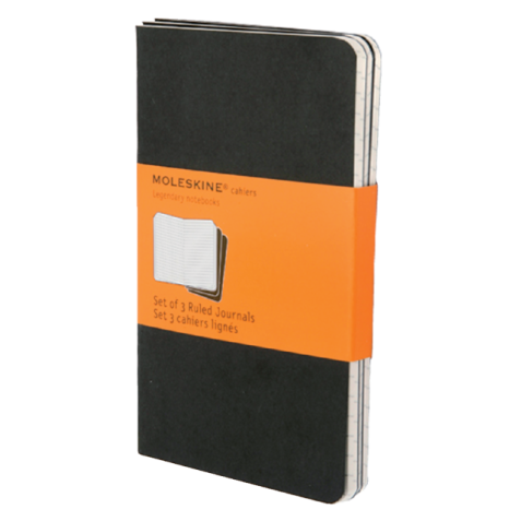 Cahier Moleskine ligné pocket 90x140mm noir