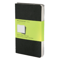 De_libreta moleskine tapa dura liso 64 hojas con 16 hojas desmontables color negro pack de 3 unidades 90x140 mm