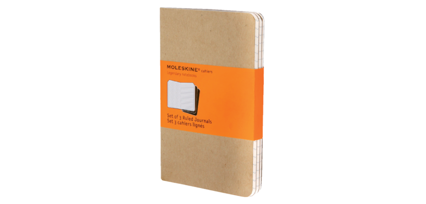Moleskine-Notizbuch Pocket 90x140mm liniert 128 Seiten Kraftpapier