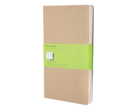 Schrift Moleskine 130x210mm blanco 160 pagina's 70gr kraft set à 3 stuks