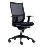 Chaise de bureau Euroseats Curve pied croix plastique noir