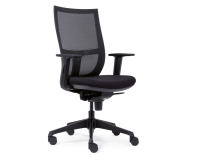 Chaise de bureau Euroseats Curve pied croix plastique noir