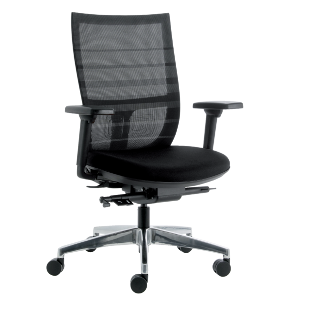 Bureaustoel Euroseats Curve Deluxe zwart