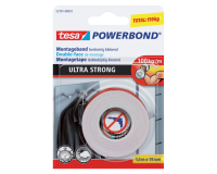 Plakband tesa® Powerbond Ultra Strong dubbelzijdig 1,5mx19mm wit