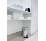 Poubelle à pédale V-part 20L inox mat