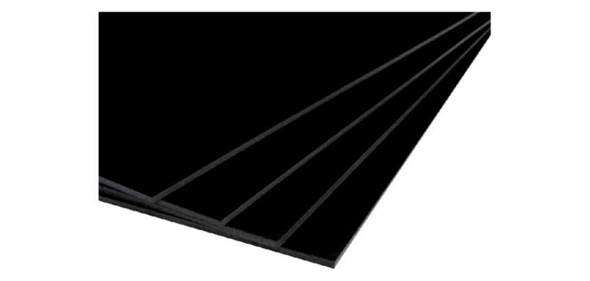Schaumstoffplatte 70x100cm doppelseitig 5mm schwarz
