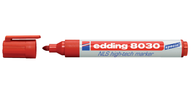 edding 8030 NLS High-Tech marker bullet tip 1.5-3mm red