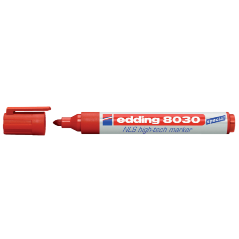 Marqueur edding 8030 NLS High-Tech ogive 1,5-3mm rouge