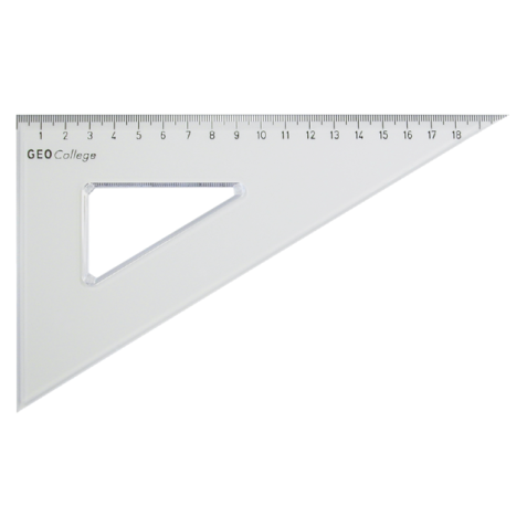 Driehoek Aristo 23620 200mm 30/60graden transparant