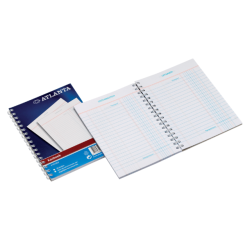 Livre de caisse Djois Atlanta A6 50x 2 feuilles 2x 1 colonne à spirale
