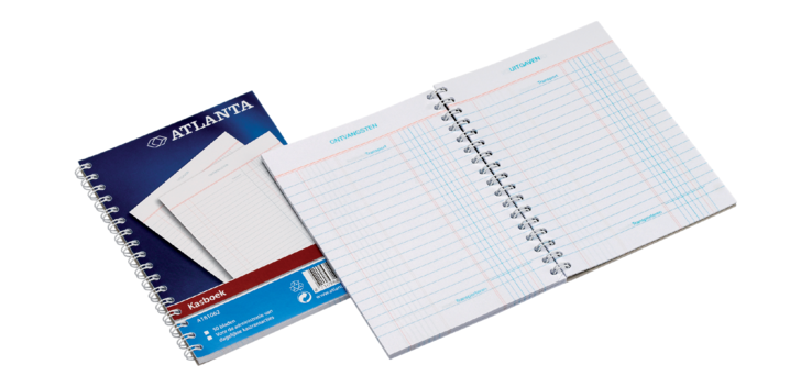 Cash book Djois Atlanta A5 50x 2 sheets 2x 1 spiral column