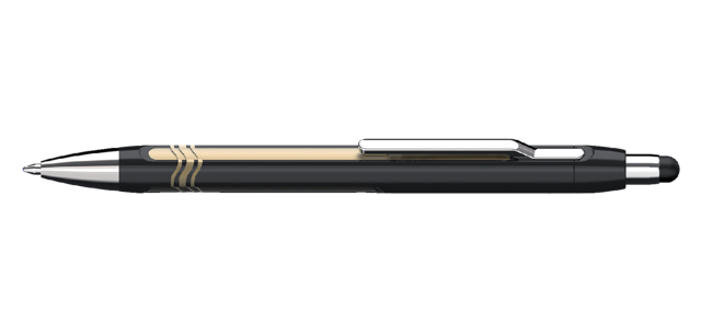 Balpen Schneider stylus Epsilon Touch extra breed zwart/goud