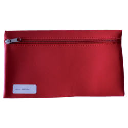 Schooletui 15x26cm met rits skai helder rood