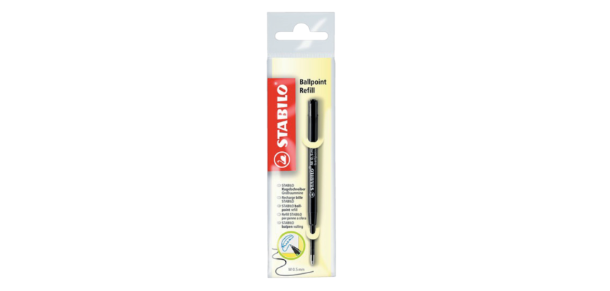 Recharge stylo bille Standard STABILO Medium noir