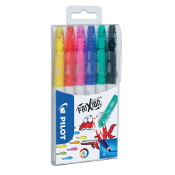 Feutre PILOT FriXion Colors Medium assorti 6 pièces