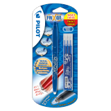 Rollerpen PILOT friXion medium blauw blister à 1 stuk + 3 vullingen