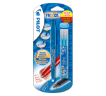 Roller PILOT FriXion Medium bleu clair blister 1 pièce + 3 recharges