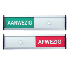 Infobord aanwezig/afwezig 125x30mm