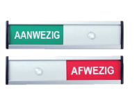 Infobord aanwezig/afwezig 125x30mm