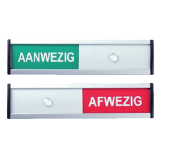 Plaque Aanwezig/Afwezig 125x30mm
