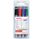 Whiteboardmarker edding 250 rond 1.5-3mm assorti etui à 4 stuks