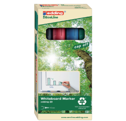 Marqueur tableau blanc edding 29 EcoLine biseauté assorti 1-5mm 4 pièces