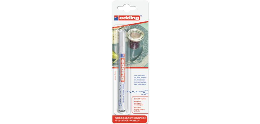 Marqueur peinture edding 780 à base d'huile 0,8mm blanc blister 1 pièce