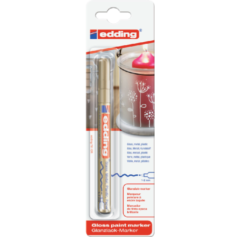 Feutre peinture edding 751 ogive 1-2mm or blister 1 pièce