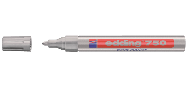 Marqueur peinture edding 750 à base d'huile 2-4mm argent