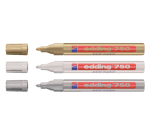 Marqueur peinture edding 750 à base d'huile 2-4mm argent