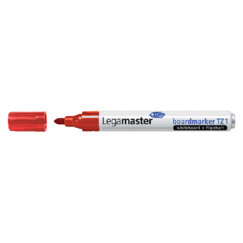 Viltstift Legamaster TZ 1 whiteboard rond 1.5-3mm rood