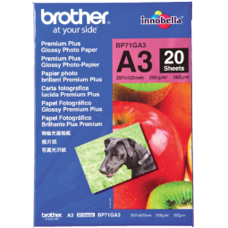 Brother Innobella Premium Plus BP71GA3 - photo paper - glossy - 20 sheet(s) - A3 - 260 g/m²