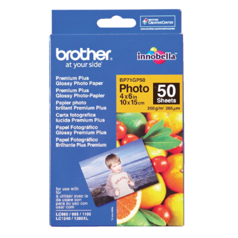 Brother BP - Fotopapier - glänzend - 50 Blatt - 100 x 150 mm